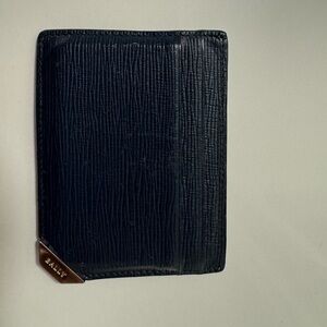 Bally card holder wallet navy